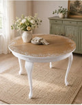 Runder Vintage-Esstisch ausziehbar – Landhausstil | Camille
