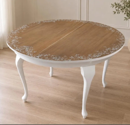 Runder Vintage Esstisch ausziehbar – Landhausstil | Camille