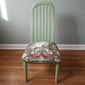 Vintage Stuhl mit Motivpolster in Hellgrün – Kinder