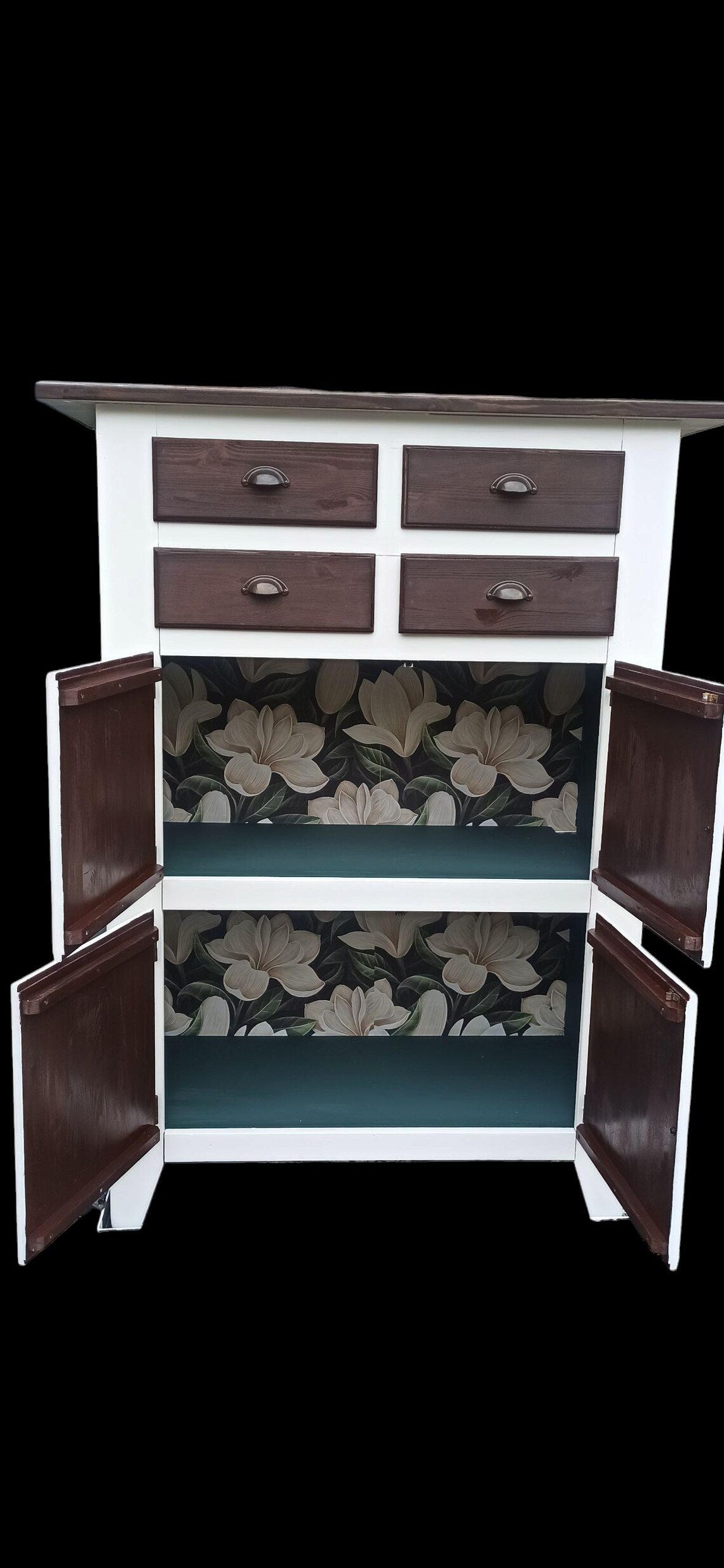 Vintage Küchenschrank mit Schubladen – Vorratsschrank Landhausstil | Miranda