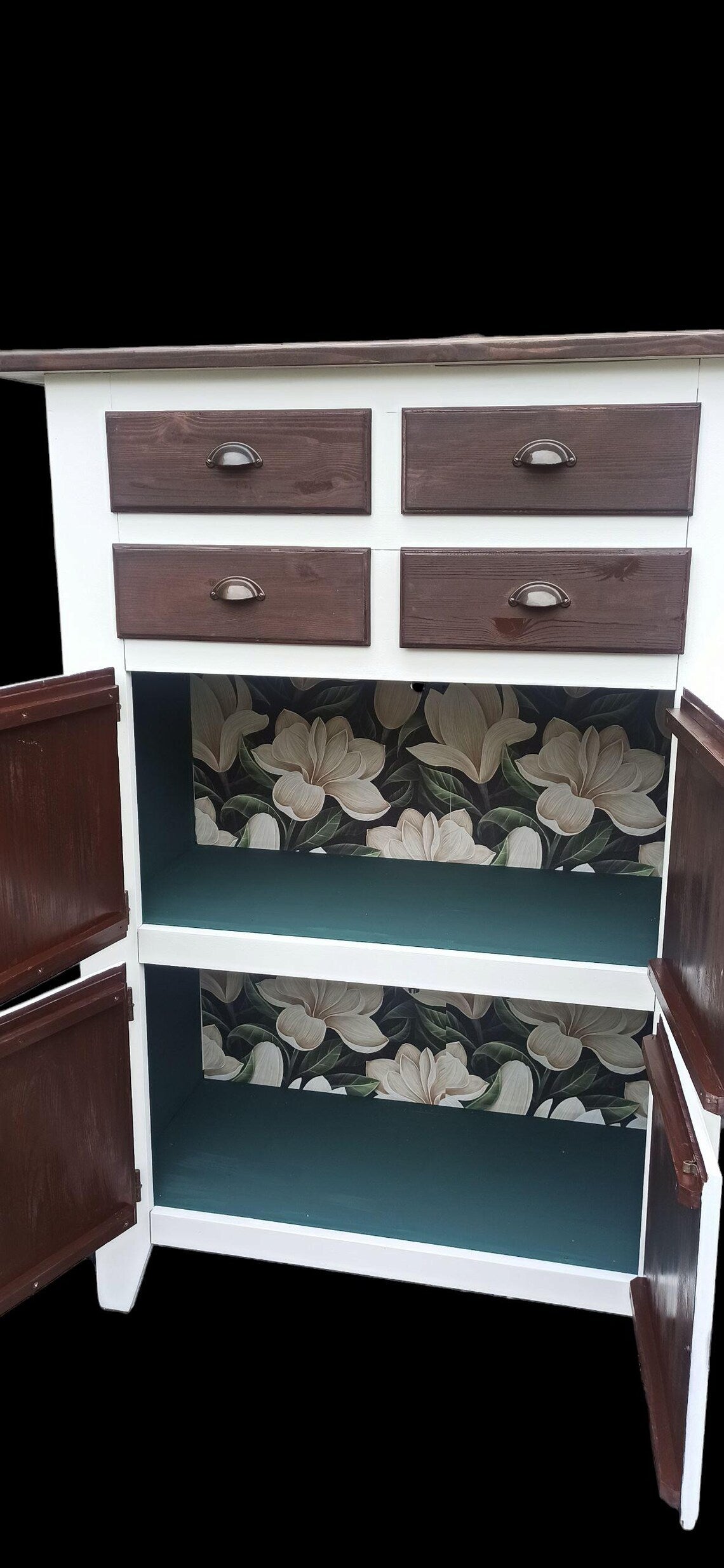 Vintage Küchenschrank mit Schubladen – Vorratsschrank Landhausstil | Miranda
