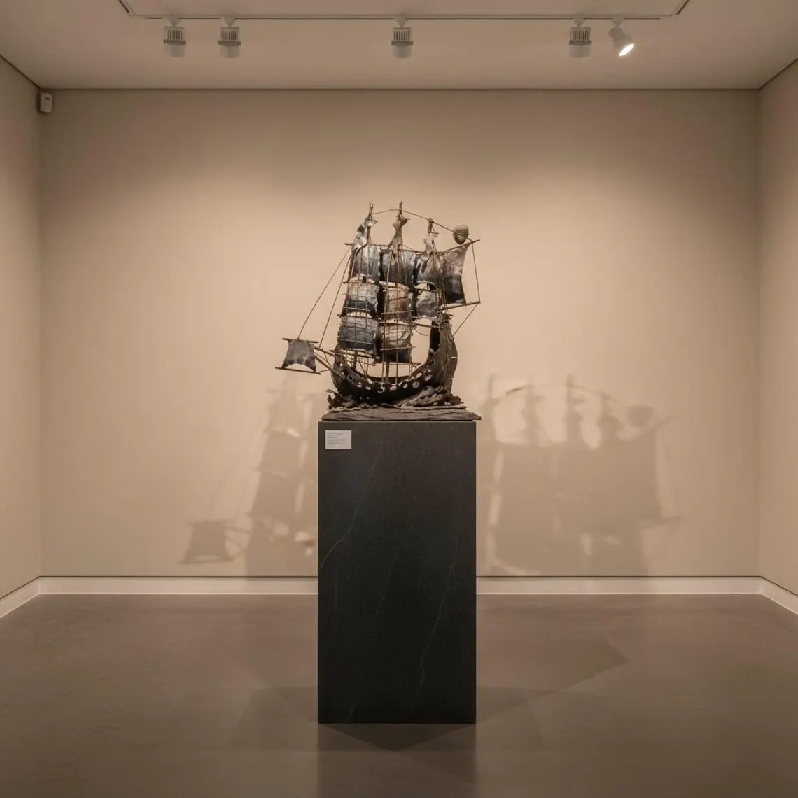 Handgefertigte Segelschiff Skulptur aus Stahl – Maritime Metallkunst Unikat „Sturmbrecher“