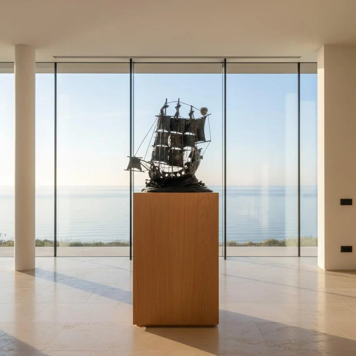 Handgefertigte Segelschiff Skulptur aus Stahl – Maritime Metallkunst Unikat „Sturmbrecher“