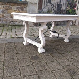 Vintage Couchtisch im Landhausstil – Shabby Chic Wohnzimmertisch Weiß & Dunkelbraun