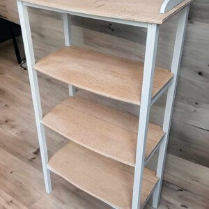 Vintage Regal aus Holz – schmales Landhausregal mit 4 Ablagen – Steven