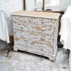 Shabby Chic Kommode aus Holz – Vintage Schubladenkommode im Used Look – Thio