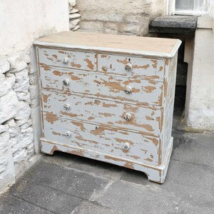 Shabby Chic Kommode aus Holz – Vintage Schubladenkommode im Used Look – Thio