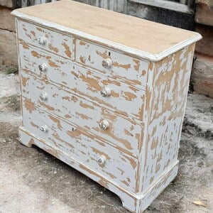Shabby Chic Kommode aus Holz – Vintage Schubladenkommode im Used Look – Thio