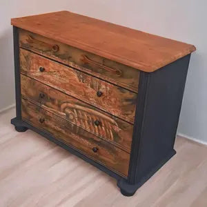 Industrial Kommode mit Schraubenschlüssel-Griffen – Vintage Sideboard in Rostoptik – Klaus
