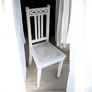Vintage Holzstuhl Weiß – Landhaus & Shabby Chic Esszimmerstuhl – Vincent