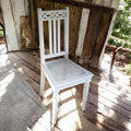 Vintage Holzstuhl Weiß – Landhaus & Shabby Chic Esszimmerstuhl – Vincent