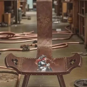 Steampunk Stuhl mit Zahnrädern – Vintage Industrial Design – Steven