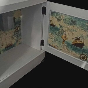 Original Schiffswaschtisch Vintage – maritimer Waschtisch mit Spiegel – Igor