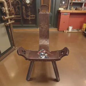 Steampunk Stuhl mit Zahnrädern – Vintage Industrial Design – Steven