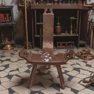 Steampunk Stuhl mit Zahnrädern – Vintage Industrial Design – Steven
