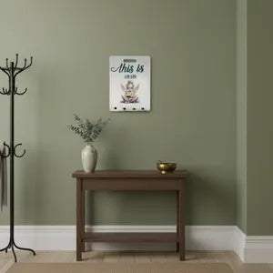 Schlüsselbrett aus Holz mit Haken – Vintage Wanddeko mit Elfenmotiv – Miranda
