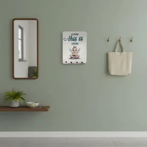 Schlüsselbrett aus Holz mit Haken – Vintage Wanddeko mit Elfenmotiv – Miranda