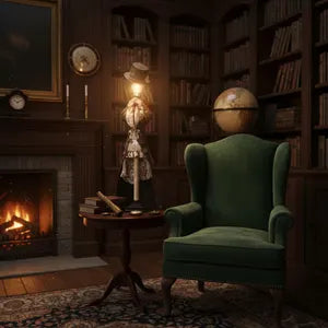 Steampunk Lampe handgefertigt – viktorianische Figurenlampe & Gothic Deko – Lisel