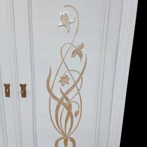 Jugendstil Vintage Kleiderschrank – zerlegbarer Steckschrank in Creme & Schokobraun – Aurora