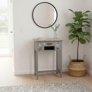 Vintage Nachttisch mit Schubladen – romantischer Beistelltisch im Landhausstil – Karin