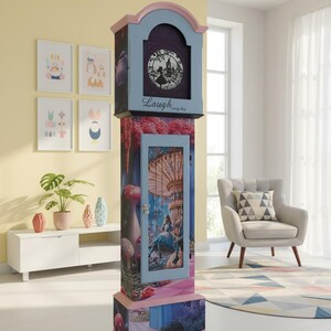 Vintage Standuhr mit Stauraum & Geheimfach – märchenhaftes Upcycling Unikat – Wonder